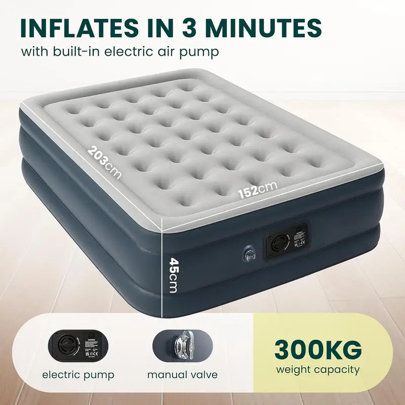 King Size Air Bed with Built-in Electric Pump
